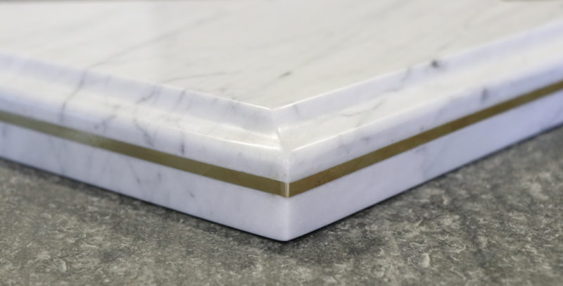 1 3/4 Ogee Square with brass inlay